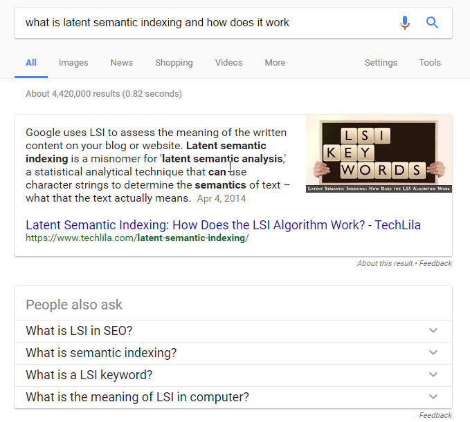 An example of structured data results from a Google voice Search