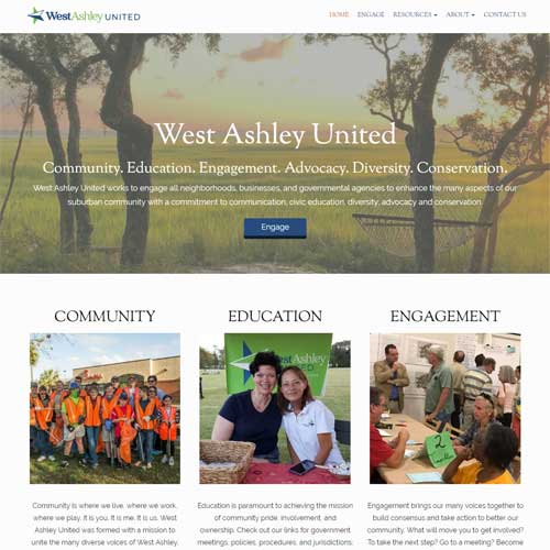 Home page of West Ashley United website